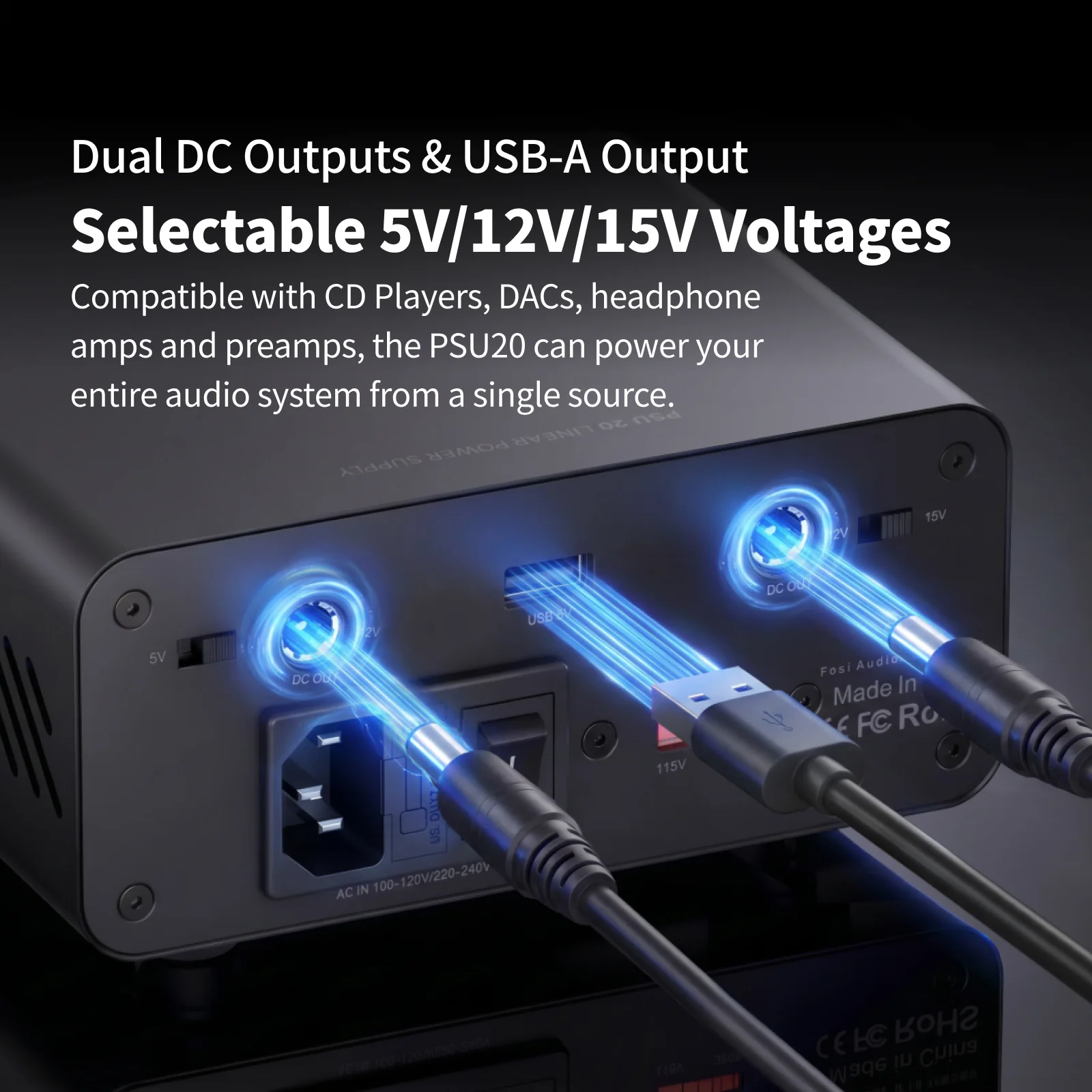 Fosi Audio PSU20 Linear Power Supply - Image 3