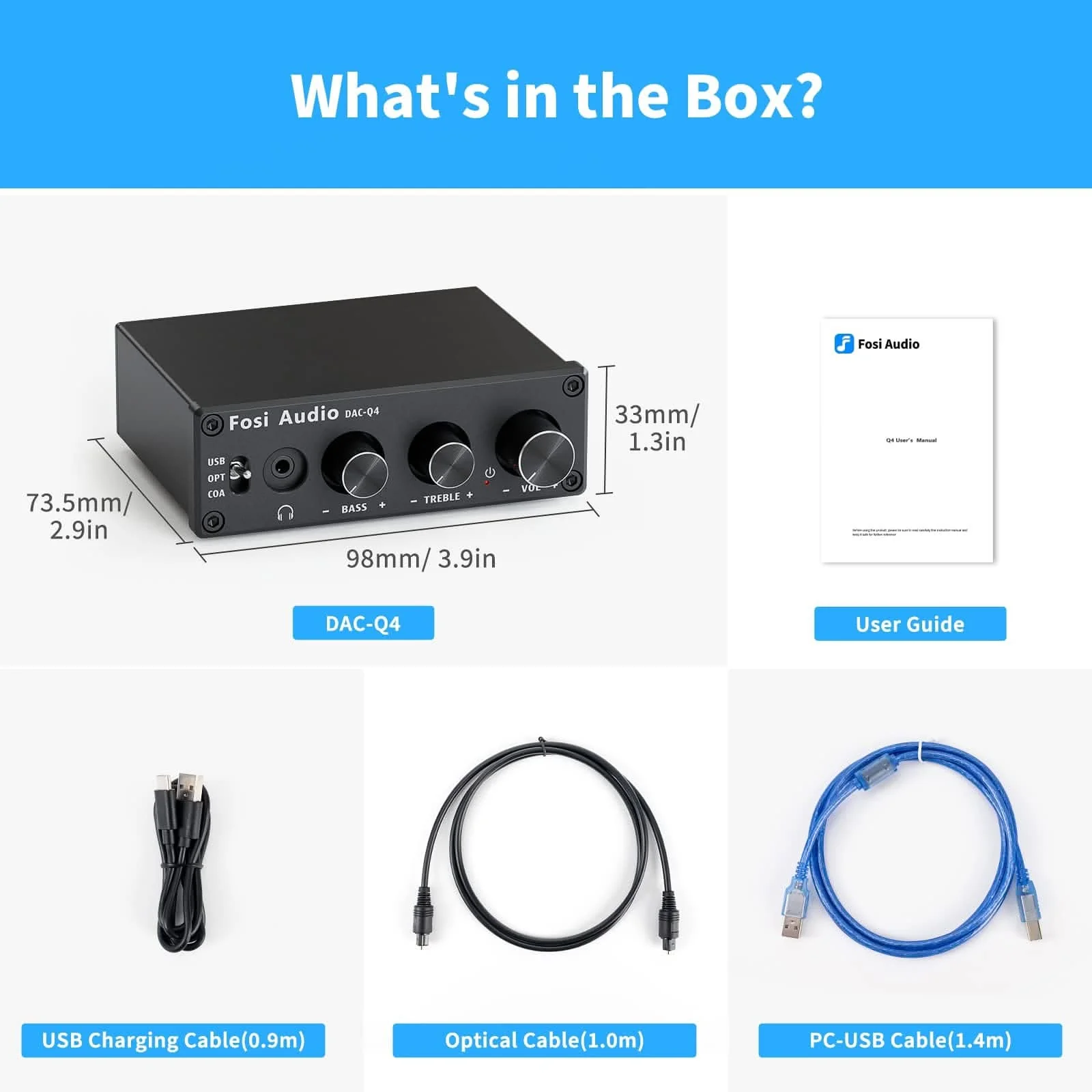 Fosi Audio Q4 Desktop DAC Headphone Amplifier - Image 7
